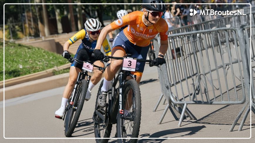 Didi de Vries knokt naar P5 op WK XCE Barcelona